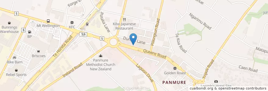 Mapa de ubicacion de Post Shop en New Zealand / Aotearoa, Auckland, Maungakiekie-Tāmaki.