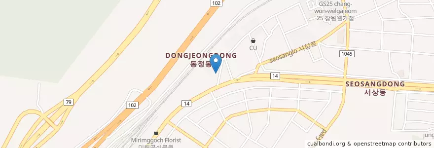 Mapa de ubicacion de 기성정비 셀프세차 en 韩国/南韓, 庆尚南道, 昌原市, 義昌區.