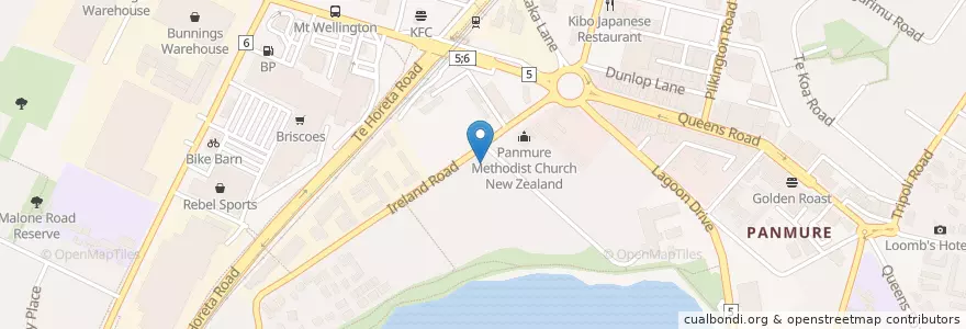 Mapa de ubicacion de Mount Wellington Dental Centre en Neuseeland, Auckland, Maungakiekie-Tāmaki.