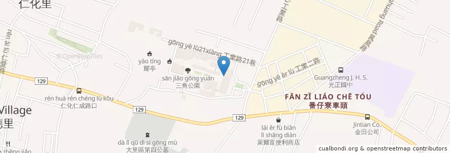 Mapa de ubicacion de 福利社餐廳 en Taiwan, Taichung, Dali District.