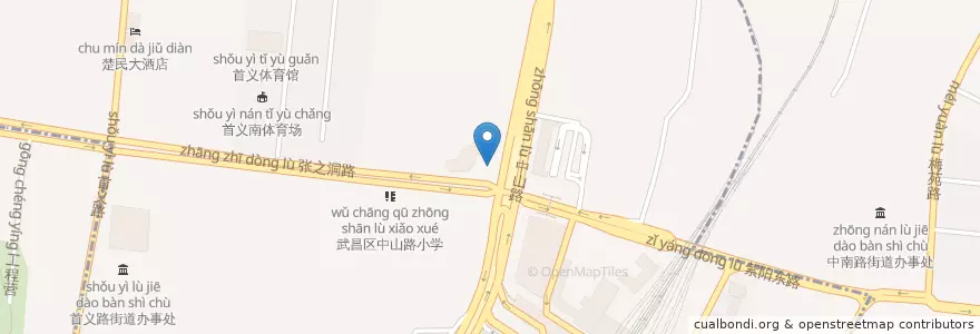 Mapa de ubicacion de 常一口 en China, Hubei, Wuhan, Wuchang District, 首义路街道.