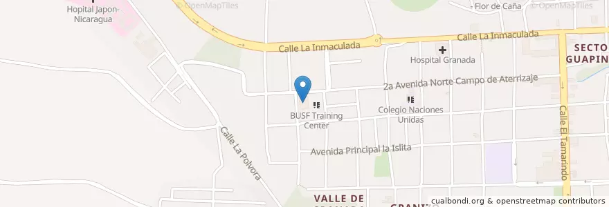 Mapa de ubicacion de Polideportivo IND en ニカラグア, グラナダ県, Granada (Municipio).