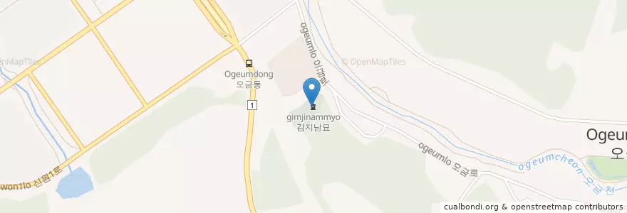 Mapa de ubicacion de 김지남묘 en Korea Selatan, Gyeonggi, 고양시, 덕양구.