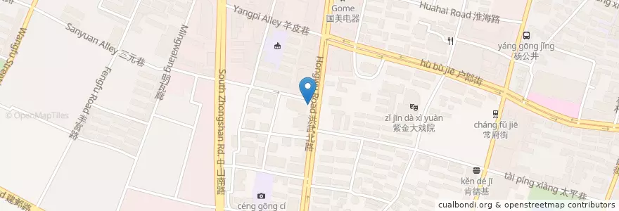 Mapa de ubicacion de 稠州商業銀行 en الصين, جيانغسو, نانجينغ, 秦淮区.