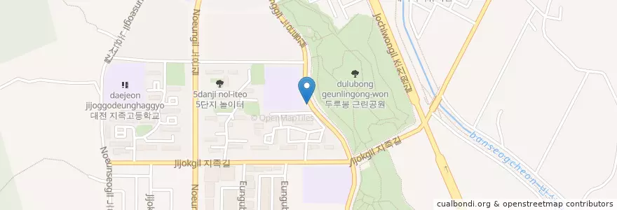 Mapa de ubicacion de 지족중후문 en Zuid-Korea, Daejeon, 유성구, 노은동.