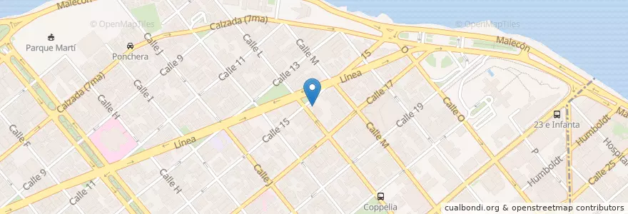 Mapa de ubicacion de Heladería Amore Italiana en キューバ, La Habana, Plaza De La Revolución.