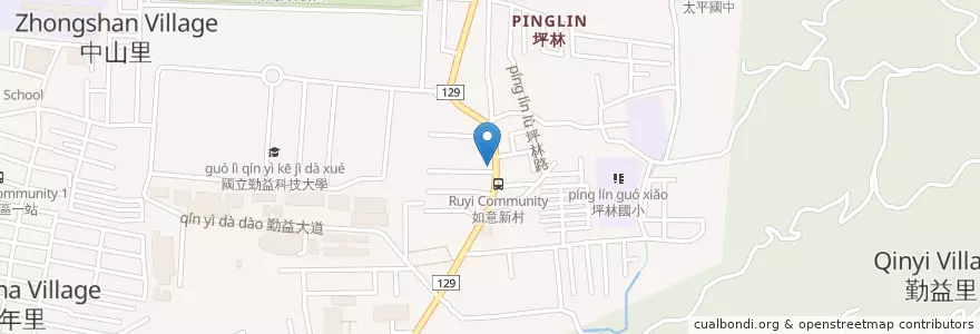 Mapa de ubicacion de 南投新街大腸蚵仔麵線 en Taiwan, 臺中市, 太平區.
