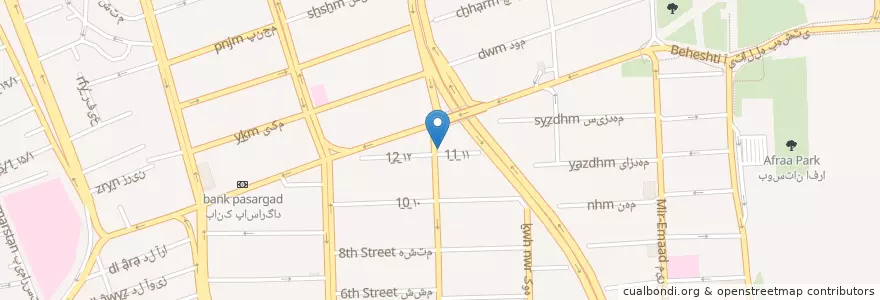 Mapa de ubicacion de Cafe Viuna Daaryaye Nour en 伊朗, 德黑兰, شهرستان تهران, 德黑蘭, بخش مرکزی شهرستان تهران.