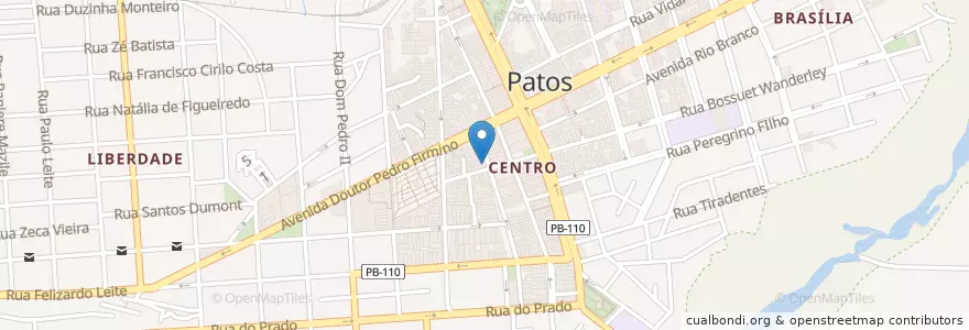Mapa de ubicacion de Bob's Shakes en Brazil, Severovýchodní Region, Paraíba, Região Metropolitana De Patos, Região Geográfica Intermediária De Patos, Região Geográfica Imediata De Patos, Patos.