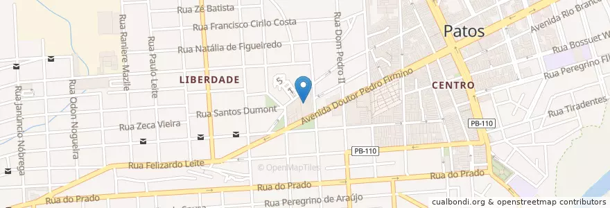 Mapa de ubicacion de Lotérica Guedes en Brezilya, Kuzeydoğu Bölgesi, Paraíba, Região Metropolitana De Patos, Região Geográfica Intermediária De Patos, Região Geográfica Imediata De Patos, Patos.
