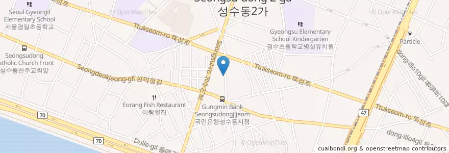 Mapa de ubicacion de 카나리아 en 韩国/南韓, 首尔, 城東區, 성수2가1동.