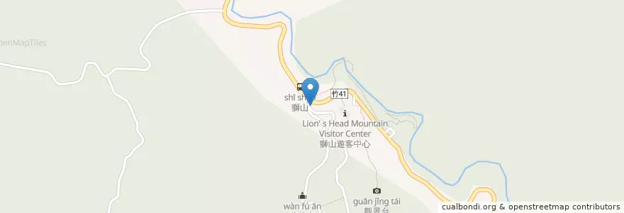 Mapa de ubicacion de 獅山咖啡 en 타이완, 타이완성, 신주 현, 어메이 향.