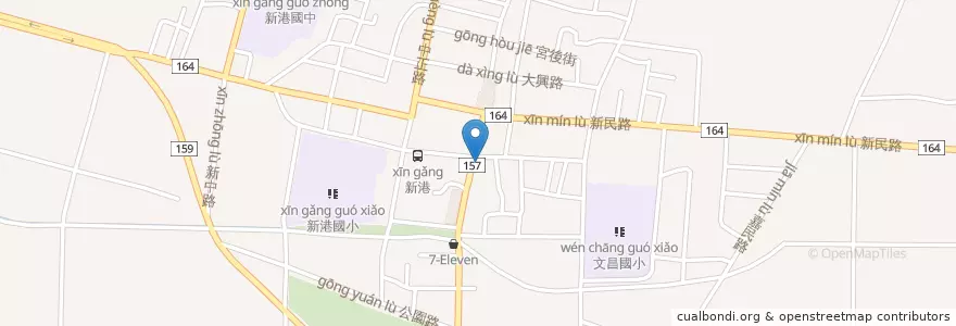 Mapa de ubicacion de 臭酸麵 en Тайвань, Тайвань, Цзяи, 新港鄉.