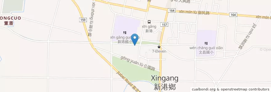 Mapa de ubicacion de 陳氏姊妹蒸餃 en 타이완, 타이완성, 자이 현, 신강 향.