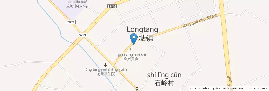 Mapa de ubicacion de 军记大排档 en 中国, 广东省, 清远市, 清城区, 龙塘镇.