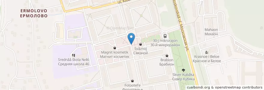 Mapa de ubicacion de Куры-гриль en Russia, Distretto Federale Centrale, Калужская Область, Городской Округ Калуга.