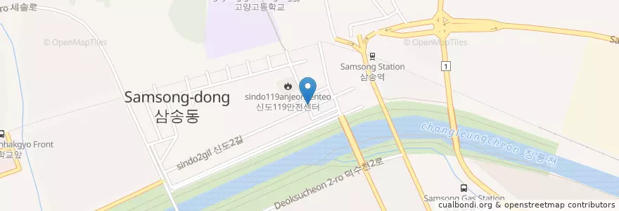 Mapa de ubicacion de 차콜하우스 en Corée Du Sud, Gyeonggi, 고양시, 덕양구.