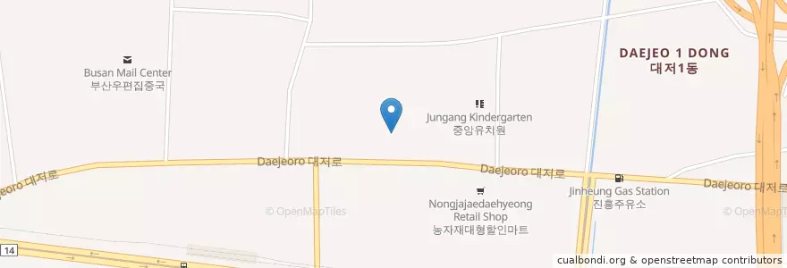 Mapa de ubicacion de 낙동중학교 en 대한민국, 부산, 강서구, 대저동.