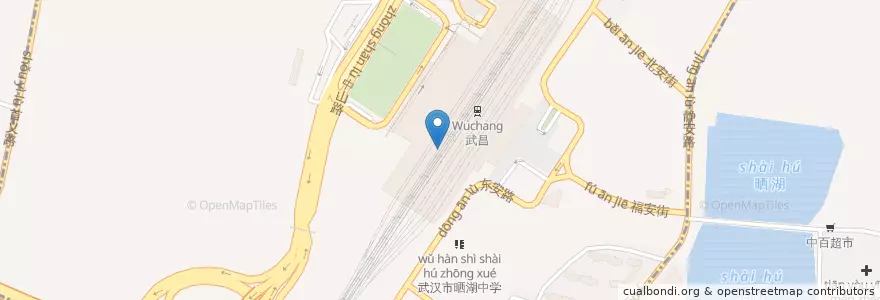 Mapa de ubicacion de 周黑鸭 en 中国, 湖北省, 武汉市, 武昌区, 首义路街道.