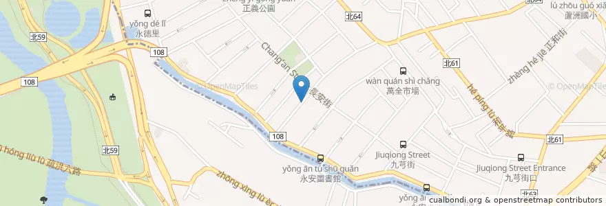 Mapa de ubicacion de 麋鹿小館 en تايوان, تايبيه الجديدة, 蘆洲區, 五股區.