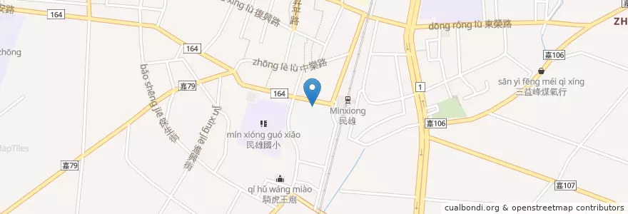 Mapa de ubicacion de 嘉義縣消防局第二大隊民雄分隊 en Taiwan, Provincia Di Taiwan, Contea Di Chiayi, 民雄鄉.