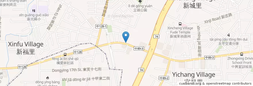 Mapa de ubicacion de 轉轉燒 en تايوان, تاي شانغ, 太平區.