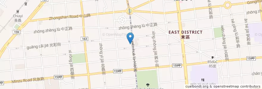 Mapa de ubicacion de 浸信教會 en 台湾, 台湾省, 嘉義市, 嘉義県.
