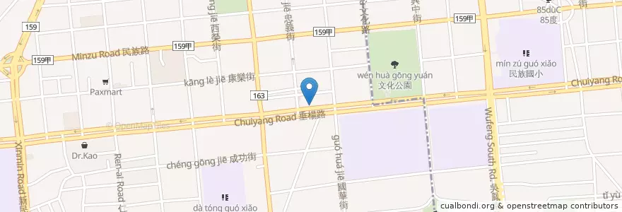 Mapa de ubicacion de KFC en 臺灣, 臺灣省, 嘉義市, 嘉義縣.