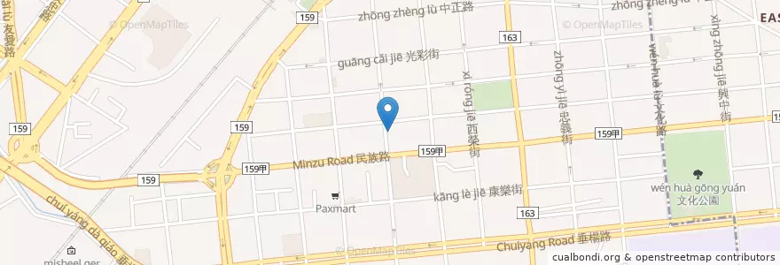 Mapa de ubicacion de 鎮安宮 en 臺灣, 臺灣省, 嘉義市, 嘉義縣, 西區.
