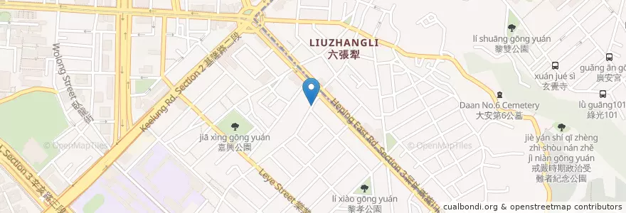 Mapa de ubicacion de 佐藤咖哩 en 타이완, 신베이 시, 타이베이시, 다안 구.