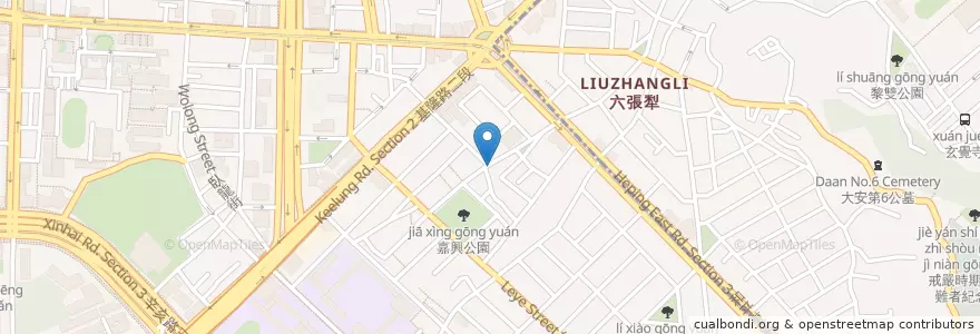 Mapa de ubicacion de 苔毛咖啡 en Taïwan, Nouveau Taipei, Taipei, District De Daan.