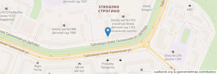 Mapa de ubicacion de Горздрав en Rusia, Distrito Federal Central, Москва, Северо-Западный Административный Округ, Район Строгино.