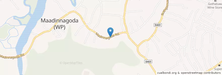 Mapa de ubicacion de Sub Post Office - Madinnagoda en 스리랑카, බස්නාහිර පළාත, කොළඹ දිස්ත්‍රික්කය.