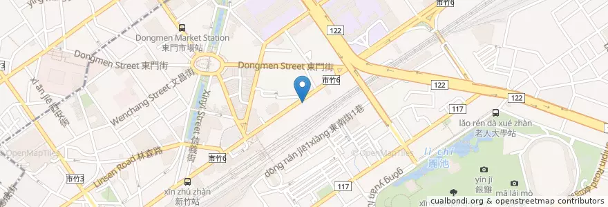 Mapa de ubicacion de 臺電K書中心 en Tayvan, 臺灣省, Hsinchu, 東區.