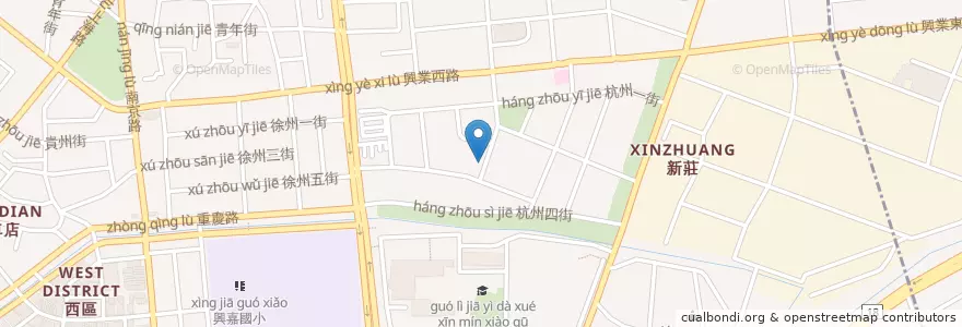 Mapa de ubicacion de 三船鰻井 en 台湾, 台湾省, 嘉義市, 嘉義県, 西区.