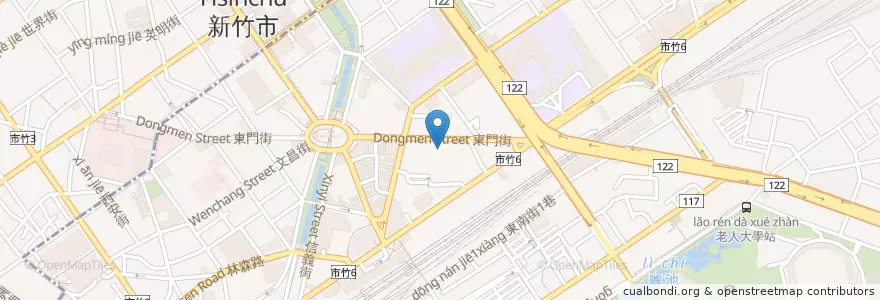Mapa de ubicacion de 東門郵局 en تایوان, 臺灣省, سینچو, 東區.