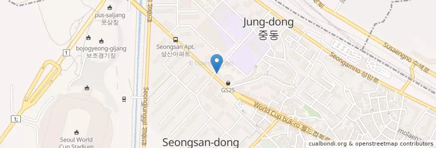 Mapa de ubicacion de 신한은행 en Corea Del Sur, Seúl, 마포구.