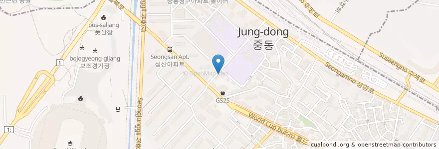 Mapa de ubicacion de 국민은행 en Corée Du Sud, Séoul, 마포구.
