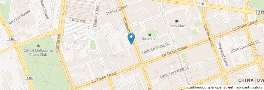 Mapa de ubicacion de The Workshop Bar en Australien, Victoria, City Of Melbourne.