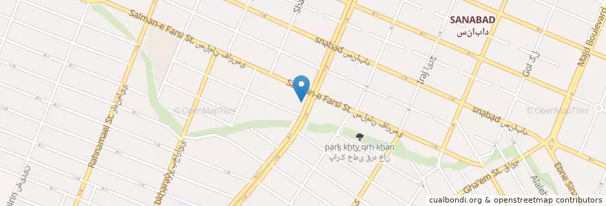 Mapa de ubicacion de کباب شهرما en イラン, ラザヴィー・ホラーサーン, شهرستان مشهد, مشهد, بخش مرکزی شهرستان مشهد.