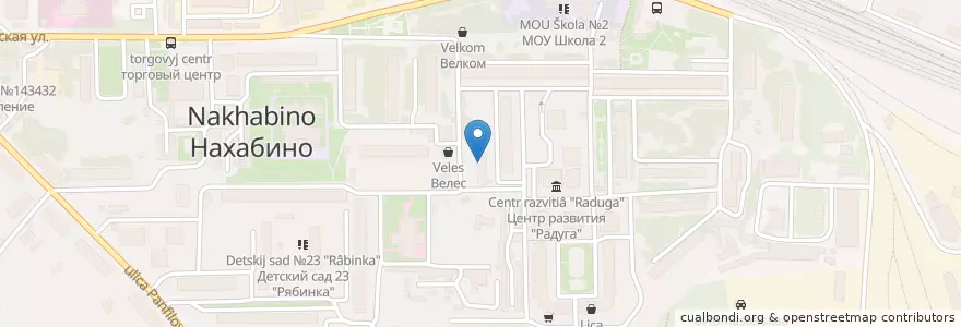 Mapa de ubicacion de Клуб самбо и дзюдо en ロシア, 中央連邦管区, モスクワ州, Городской Округ Красногорск.