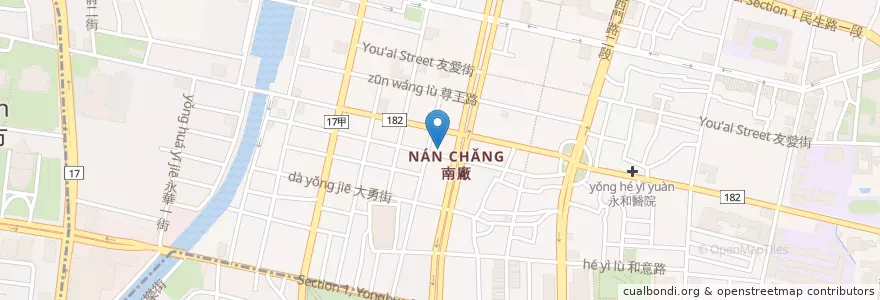 Mapa de ubicacion de 林家魚皮 en تايوان, تاينان, 中西區.