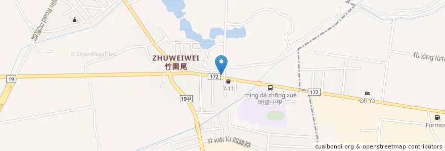 Mapa de ubicacion de 85c en Taiwan, Tainan, Xinying District, Yanshui District.