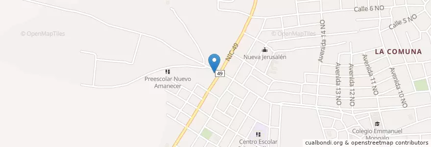 Mapa de ubicacion de Panteoncito el Carmen en ニカラグア, エステリ県, Estelí (Municipio), Estelí.
