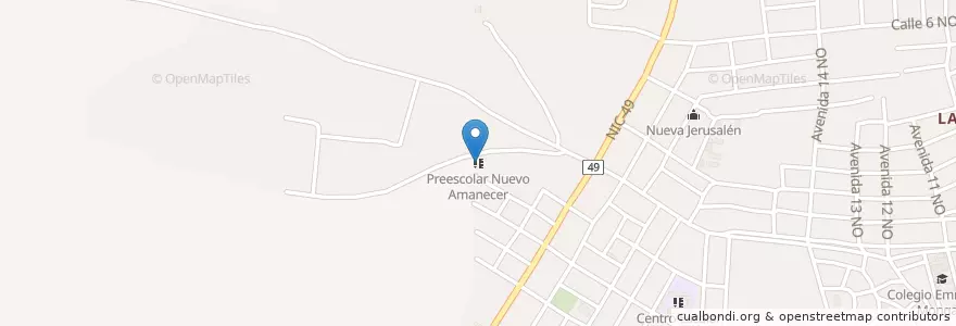 Mapa de ubicacion de Preescolar Nuevo Amanecer en ニカラグア, エステリ県, Estelí (Municipio), Estelí.