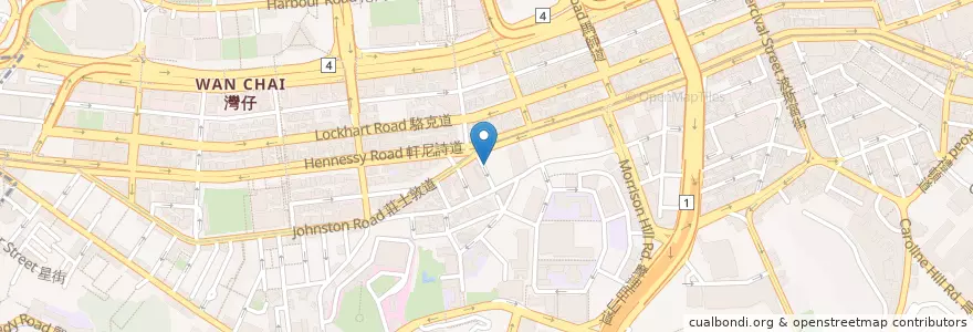 Mapa de ubicacion de E.F.C.C. Ling Chuen Church en China, Guangdong, Hong Kong, Pulau Hong Kong, Wilayah Baru, 灣仔區 Wan Chai District.