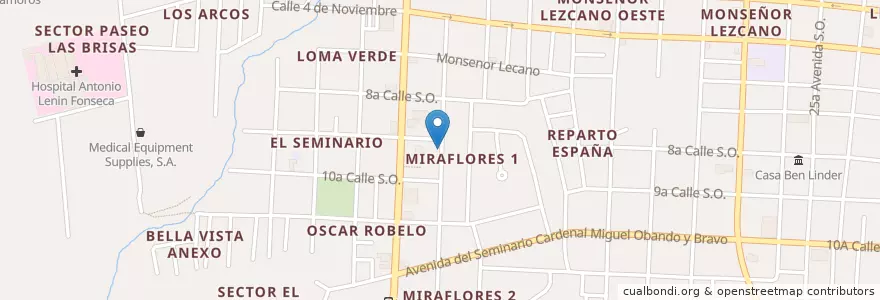 Mapa de ubicacion de Oficinas Mundo Slot en Никарагуа, Departamento De Managua, Managua (Municipio).