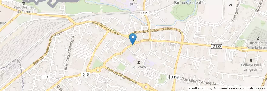 Mapa de ubicacion de L'Inox en فرنسا, فرنسا متروبوليتان, أوفرن-رون ألب, Haute-Savoie, Saint-Julien-En-Genevois, Ville-La-Grand.