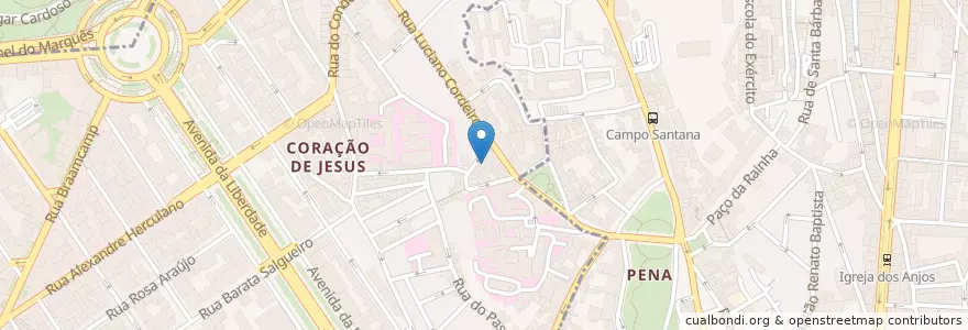 Mapa de ubicacion de Drako en Португалия, Área Metropolitana De Lisboa, Лиссабон, Grande Lisboa, Лиссабон, Arroios, Santo António.