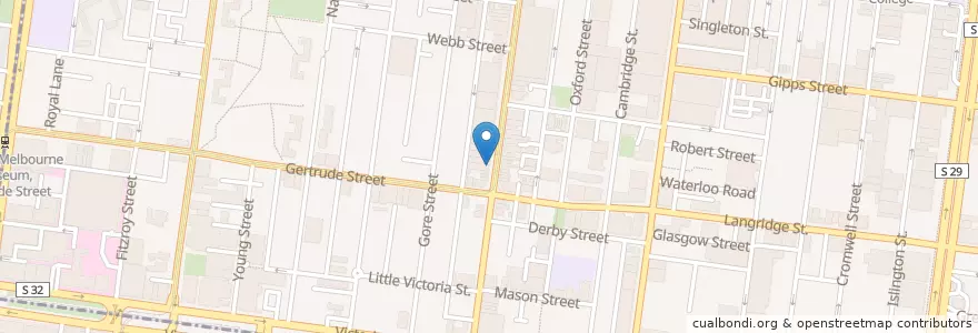 Mapa de ubicacion de Pixel Alley en Australië, Victoria, City Of Yarra.